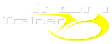 Iron trainer logo in white and yellow