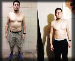 personal trainer client before and after photo